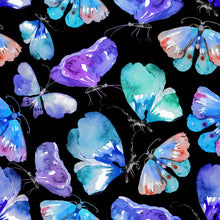 Load image into Gallery viewer, MNKatKraft Basket Liner Group - Butterflies on Black