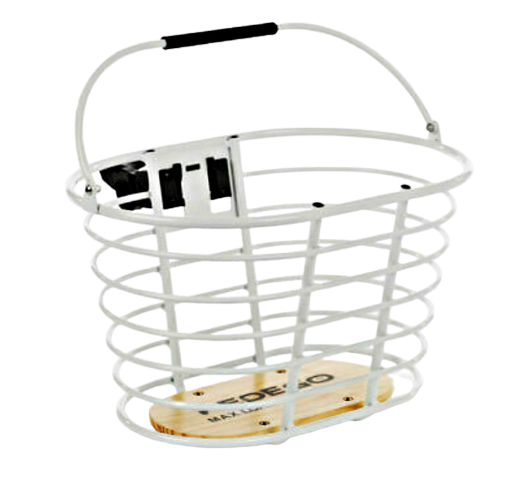 Pedego Wire Handelbar Basket - White - Quick Release