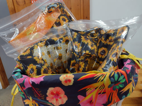 MNKatKraft Basket Liner Group - Sunflower and Bird of Paradise